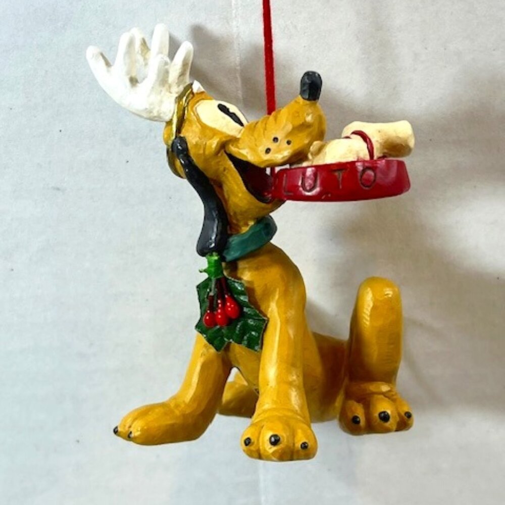 VTG Disney's Reindeer Pluto Christmas Tree Ornament Standing/Hanging 2.25"x3.25"